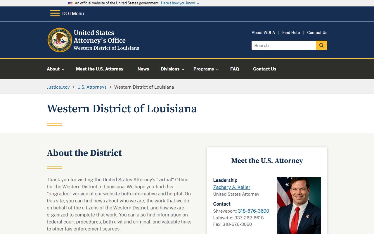 Morehouse Parish Clerk of Court records and Western District federal record source