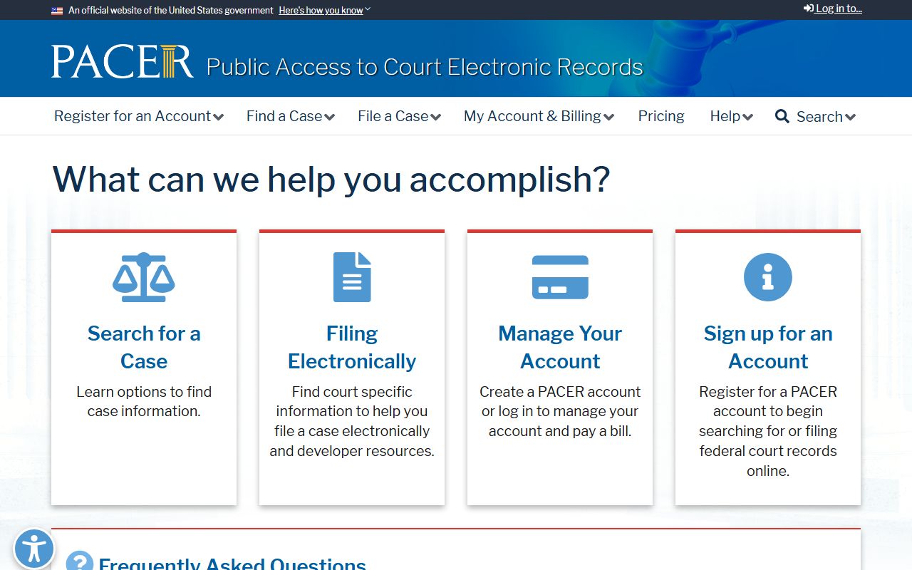 Morehouse Parish court dockets PACER federal docket access