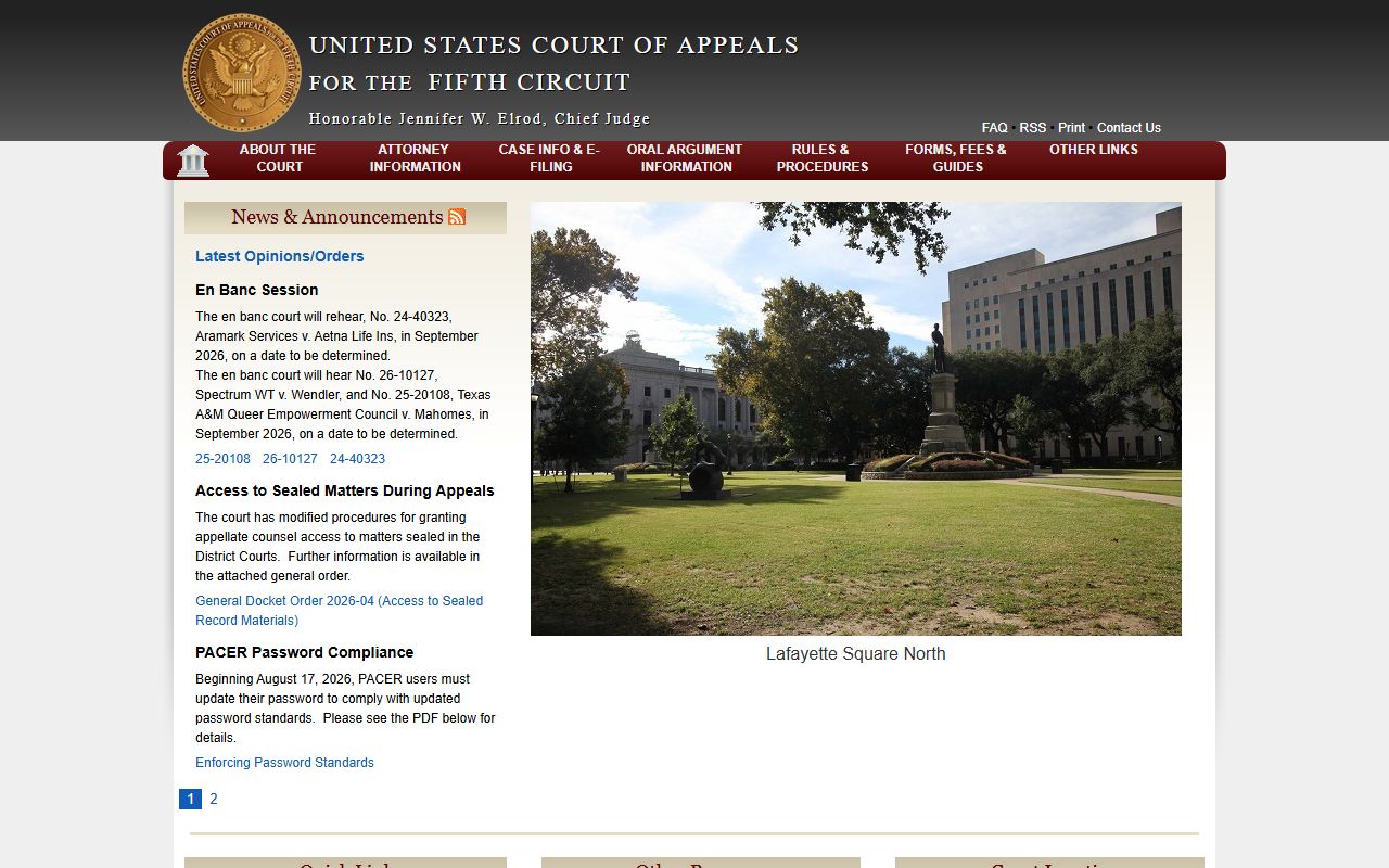 Morehouse Parish District Court federal Fifth Circuit appeals record source