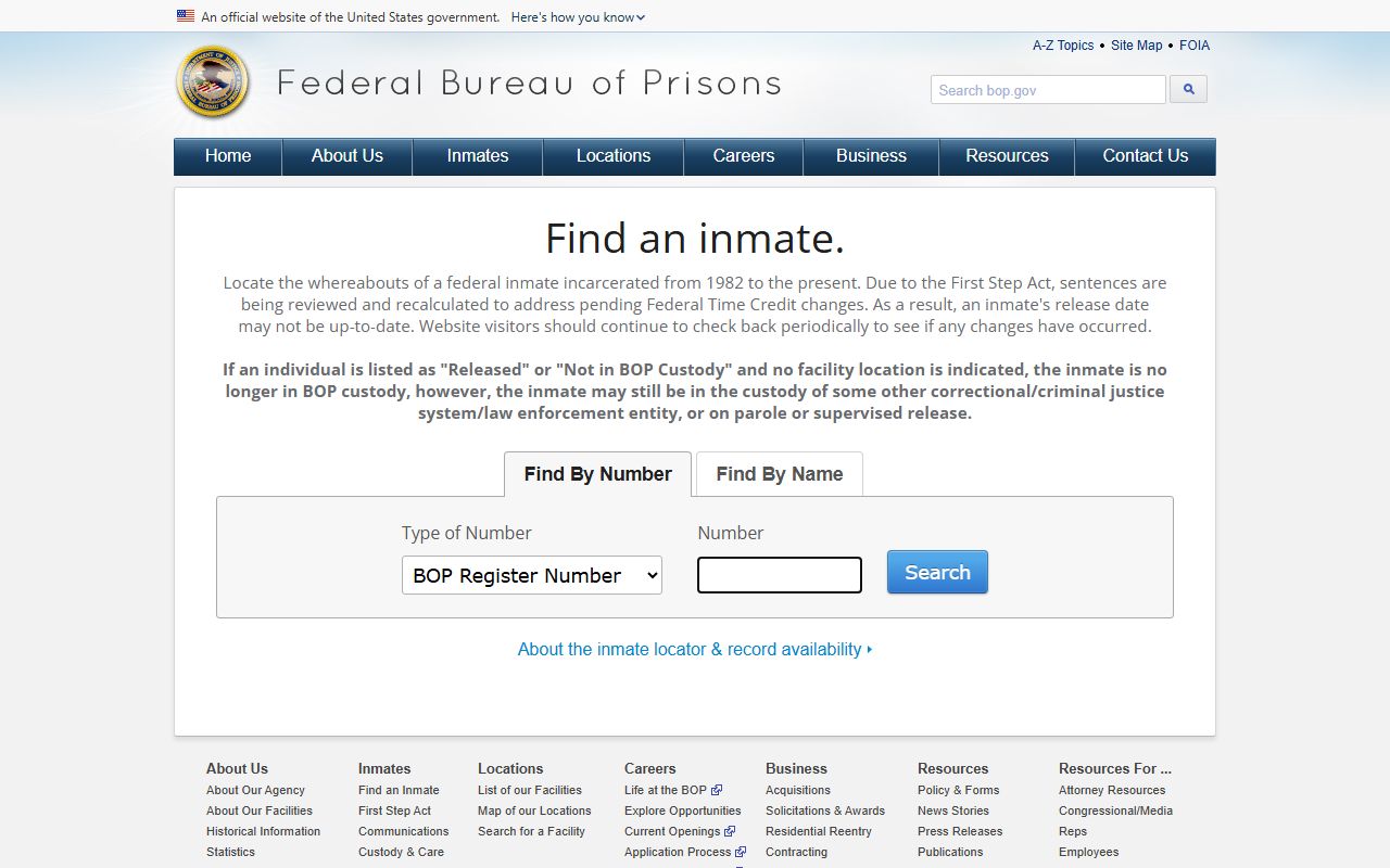 Morehouse Parish inmate records Federal Bureau of Prisons locator