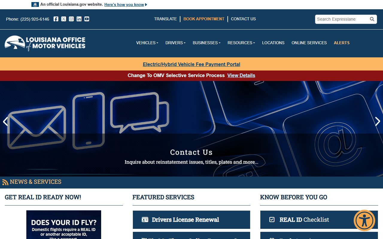 Morehouse Parish traffic court records Louisiana OMV public portal